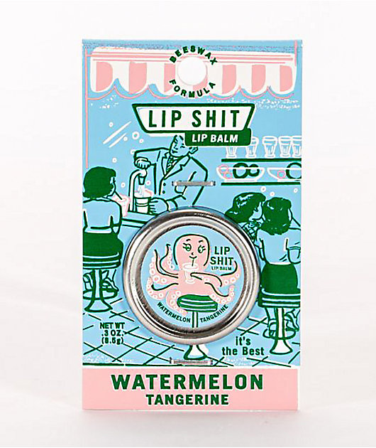 Blue Q Lip Shit Watermelon & Tangerine Lip Balm