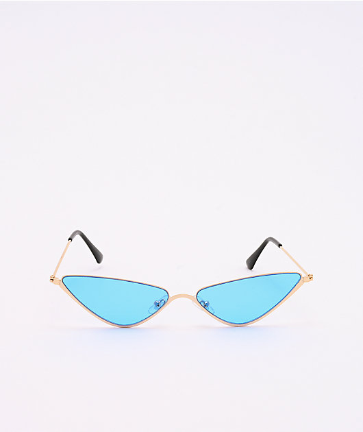 Blue Triangle Mini Sunglasses