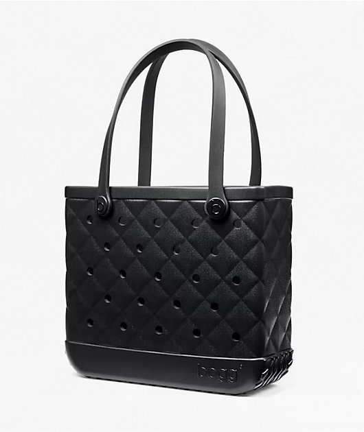 Bogg Baby Quilted Black Tote Bag