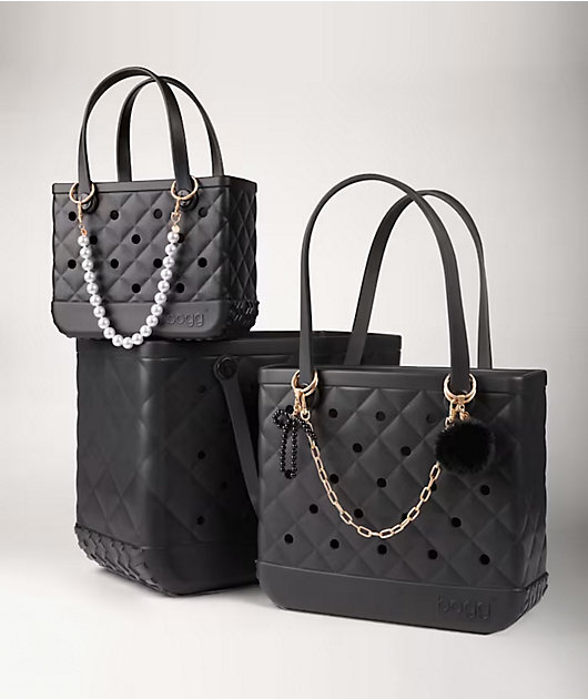 Bogg Baby Quilted Black Tote Bag