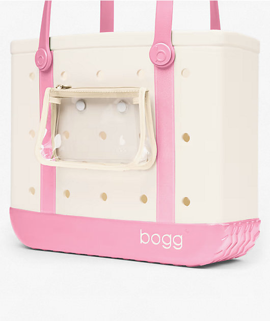 Bogg Baby Varsity Blowing Pink Bubbles Tote Bag