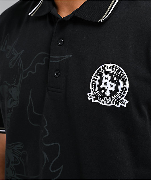 Boken Promises Ponder Black Polo Shirt