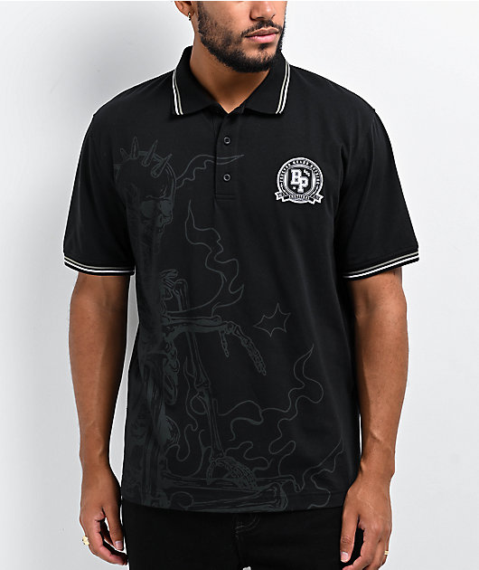 Boken Promises Ponder Black Polo Shirt