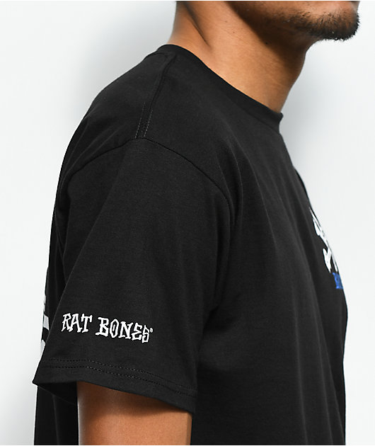 Powell Peralta Skateboard Shirt Rat Bones Black Tee Size S-3XL
