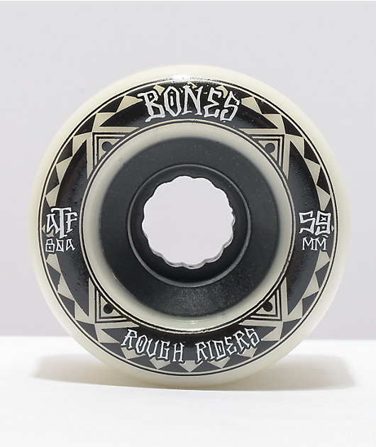 Bones Roughriders ATF 59mm 80a White Cruiser Wheels | Zumiez