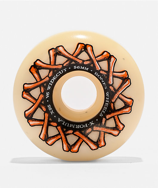 Bones X-Formula Widecut 56mm 95a White Skateboard Wheels