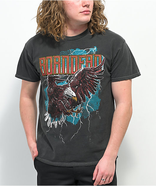 Born Dead Eagle Washed Black T-Shirt