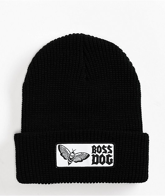 Boss Dog Death Moth Black Beanie Zumiez