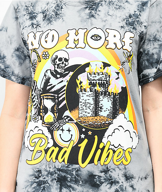 Boss Dog No More Bad Vibes Black & Grey Bleach Dye T-Shirt