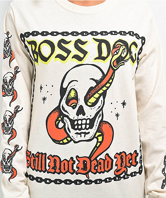 Boss Dog x Lindsay Shutt Still Not Dead Natural Long Sleeve T-Shirt