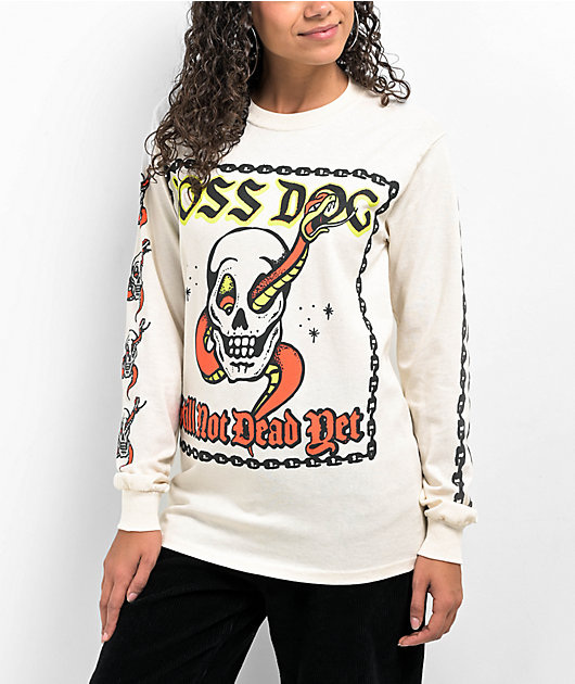 Boss Dog x Lindsay Shutt Still Not Dead Natural Long Sleeve T-Shirt