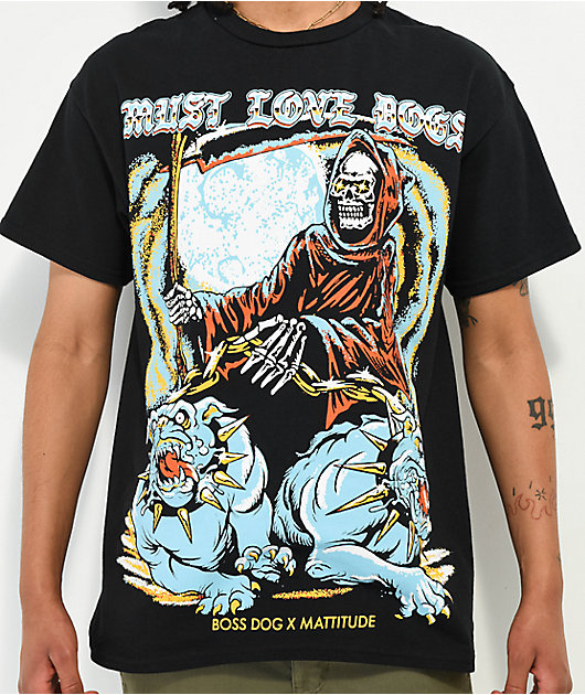 Boss Dog x Mattitude Must Love Dogs Black T-Shirt
