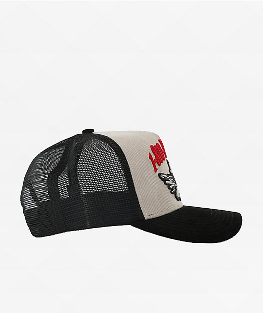 Boys Lie 1-800 Grey & Black Corduroy Trucker Hat