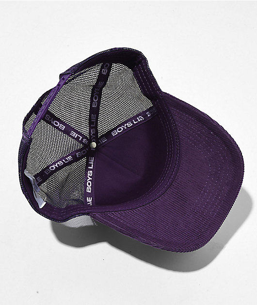 Boys Lie Aura Purple Corduroy Trucker Hat | Zumiez