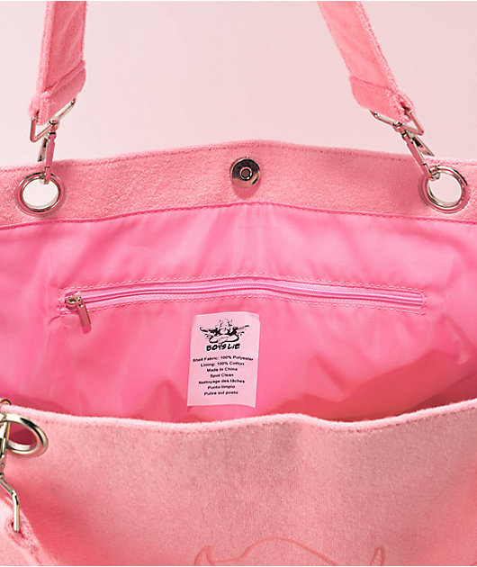 Boys Lie Pink Terry Tote Bag | Zumiez