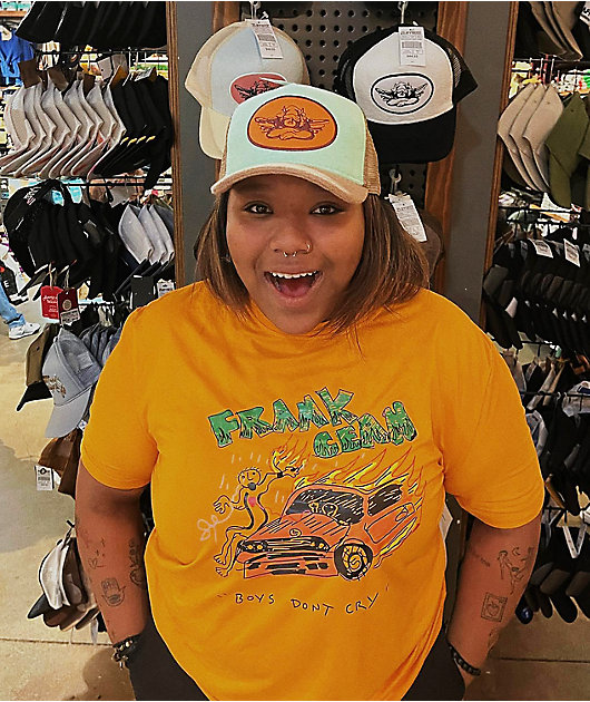 Boys Lie Sandstone Brown & Orange Terry Trucker Hat | Zumiez display picture 2