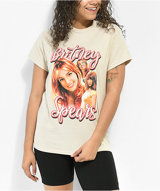 Britney Spears camiseta crema 