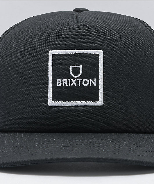Brixton Alpha Block X MP Black Trucker Hat