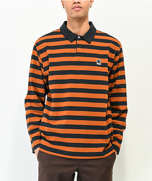 Black orange deals striped shirt