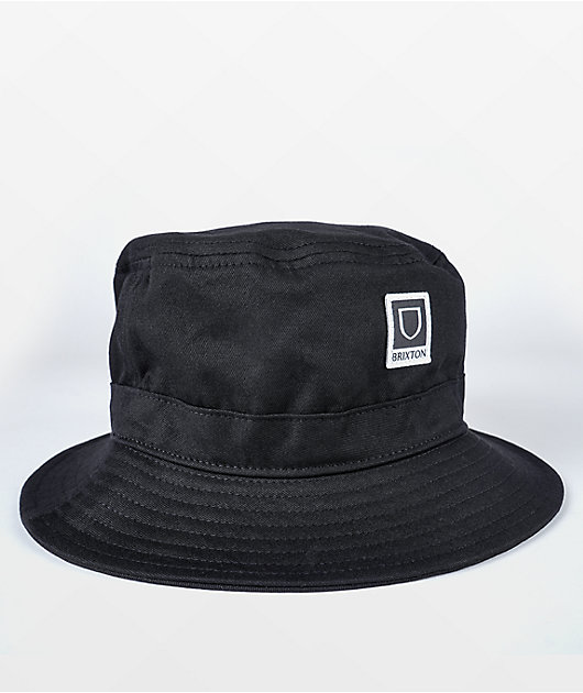 Brixton Beta Packable Black Bucket Hat