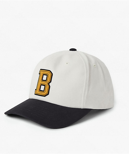 Brixton Big B Off White & Black Strapback Hat
