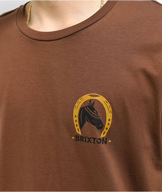 Brixton Blind Pinecone Brown T-Shirt | Zumiez