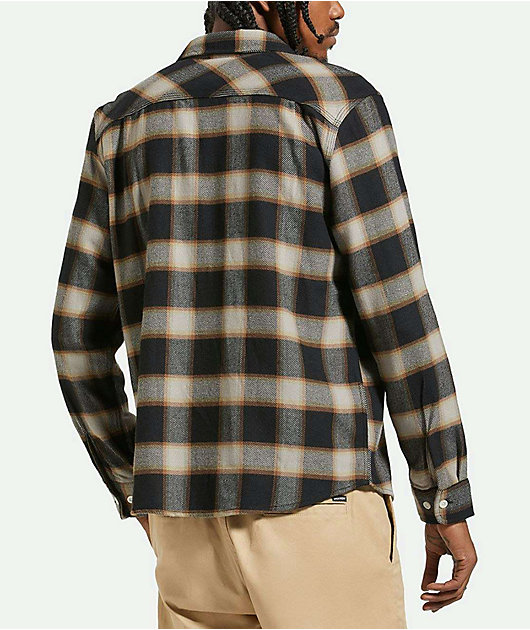 Brixton Bowery 20th Anniversary Black Flannel Shirt