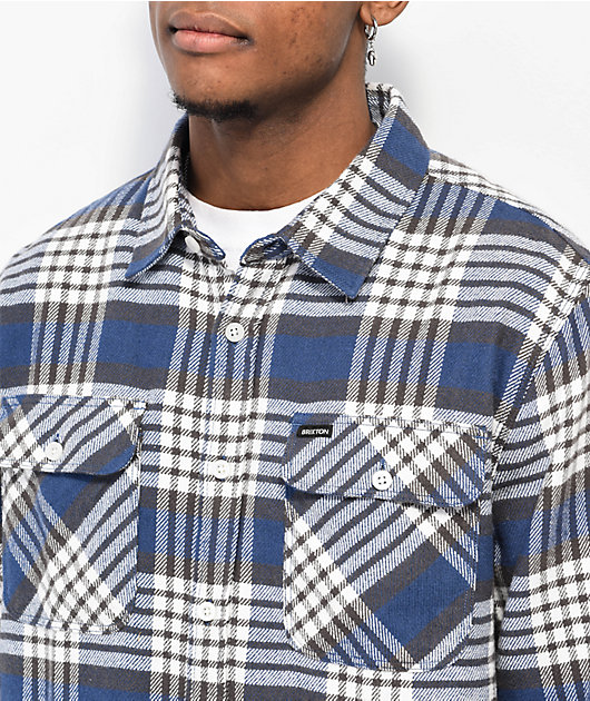 Brixton Bowery Blue Flannel Shirt