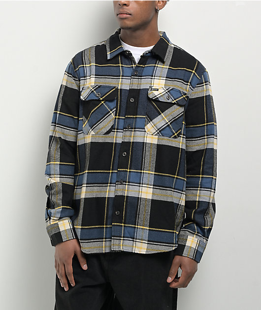 Brixton Bowery Joe Blue Flannel Shirt | Zumiez