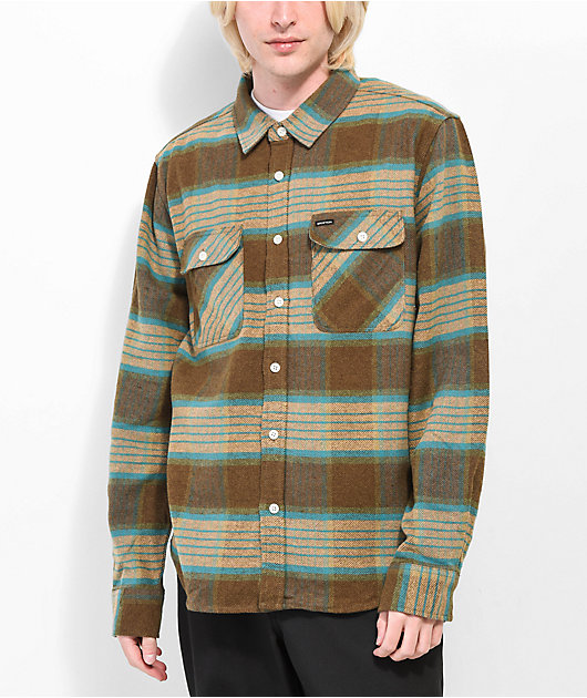Brixton Bowery Mojave Plaid Flannel Shirt