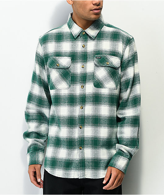 Green and sale white plaid shirt