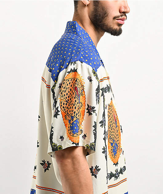 Brixton Bunker Reserve Fiesta Blue Short Sleeve Button Up Shirt