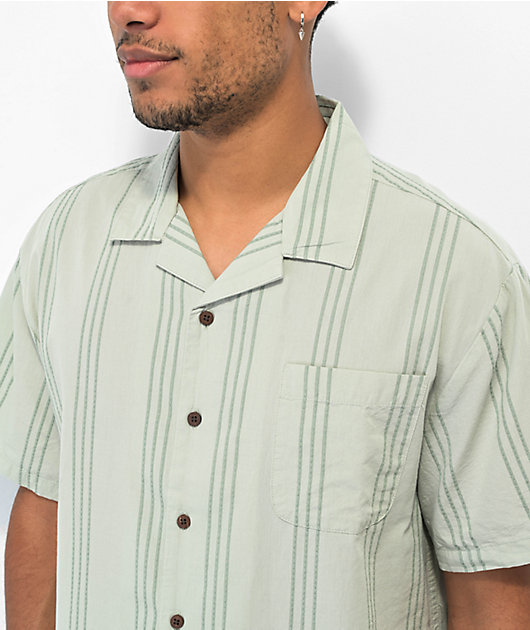 Brixton Bunker Reserve Green Short Sleeve Button Up Shirt