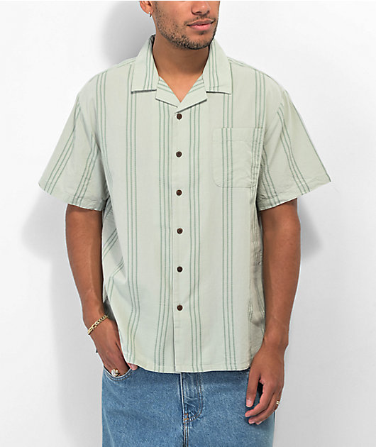 Brixton Bunker Reserve Green Short Sleeve Button Up Shirt