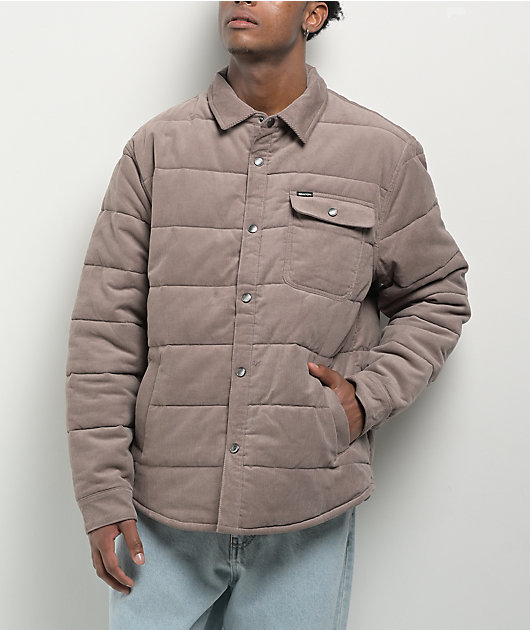 Brixton Cass Cinder Grey Corduroy Puffer Jacket | Zumiez Brixton Cass Cinder Grey Corduroy Puffer Jacket | Zumiez