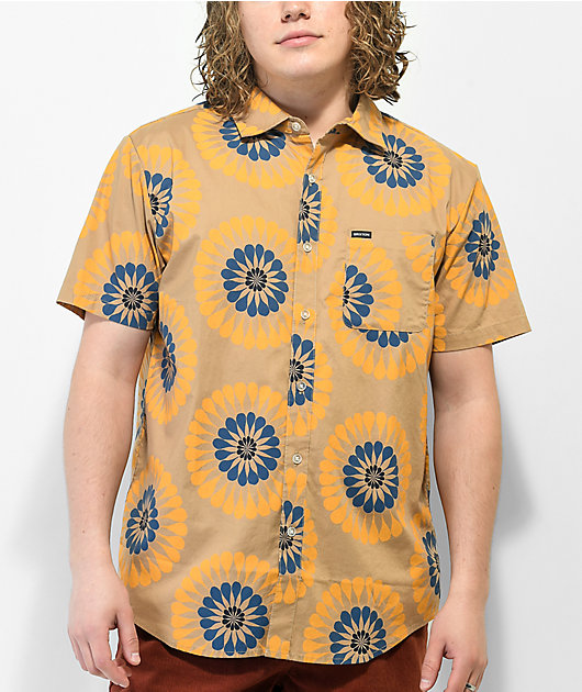 brixton charter print short sleeve shirt