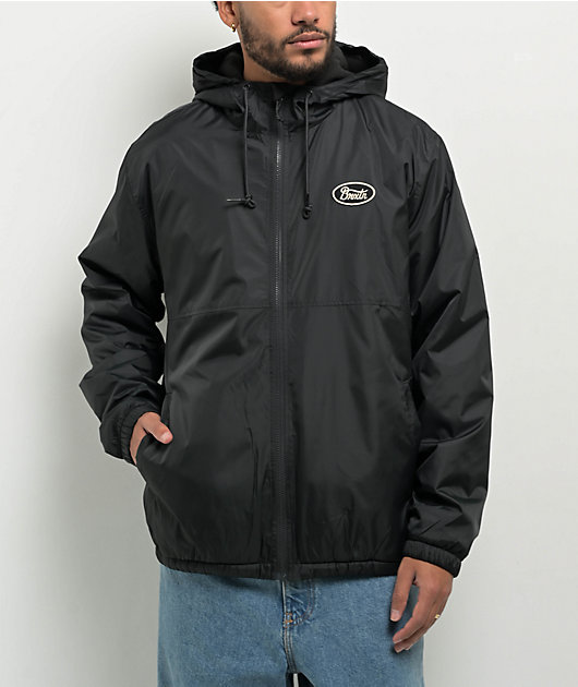 Brixton Claxton Parsons Arctic Fleece Lined Black Windbreaker