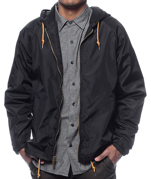 Brixton Claxton cortavientos con capucha en negro