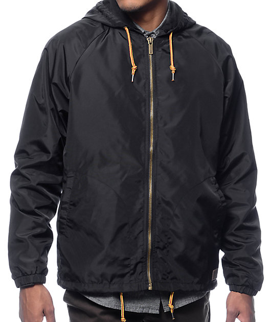 Brixton Claxton cortavientos con capucha en negro