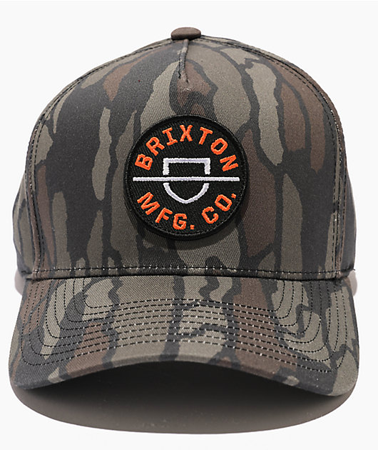 Brixton Crest Bark Netplus® Camo Snapback Hat