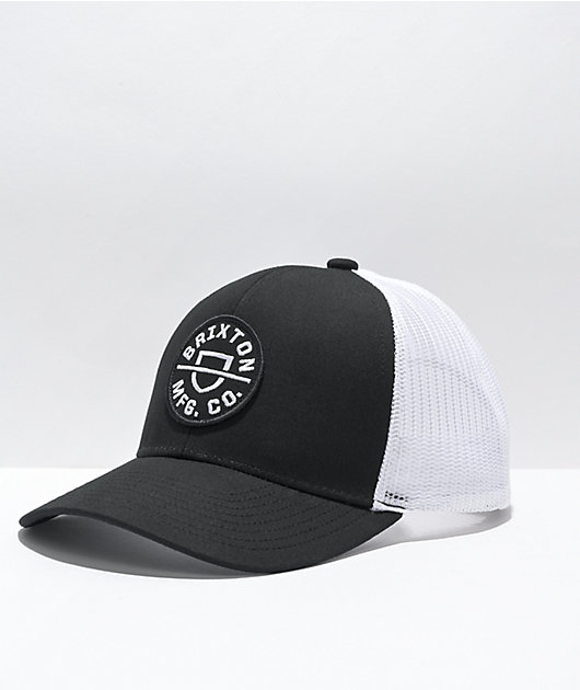 Brixton Crest Black White Mesh Baseball Hat Zumiez