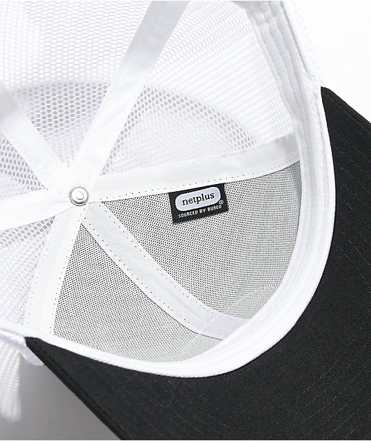 Brixton Crest Black & White Mesh Baseball Hat | Zumiez