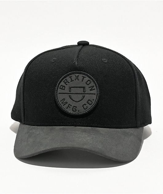 Brixton Crest Netplus Black Snapback Hat