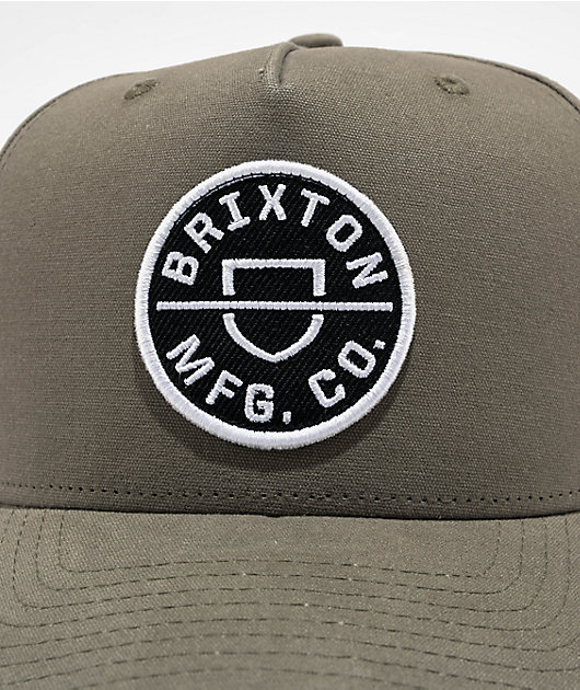 Brixton Crest Netplus Cinder Grey Snapback Hat | Zumiez