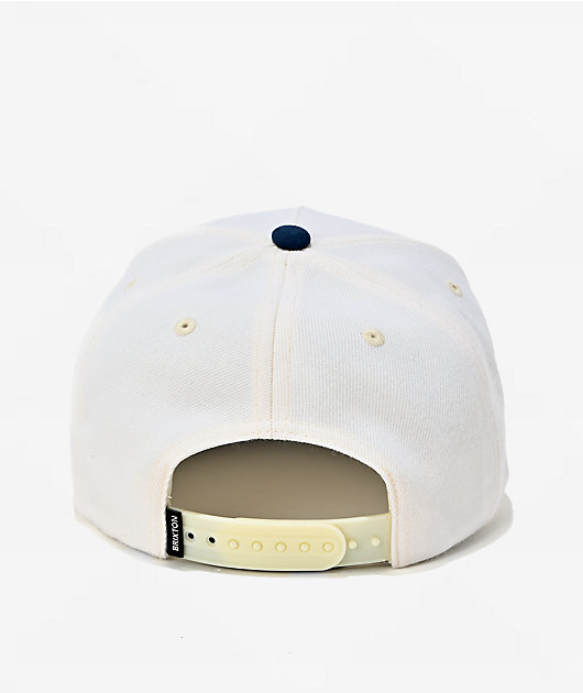 Brixton Crest Tan & Navy Snapback Hat