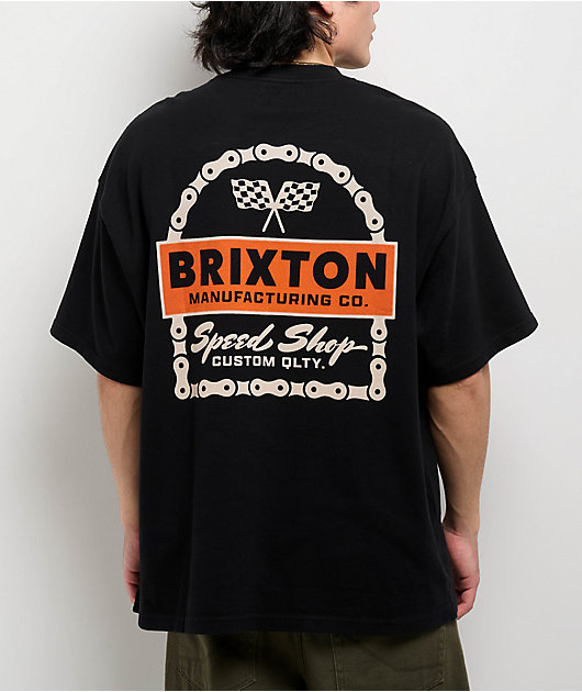 Brixton Drayton Black Classic Wash Heavyweight T-Shirt | Zumiez