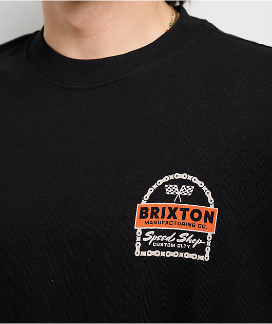 Brixton Drayton Black Classic Wash Heavyweight T-Shirt | Zumiez