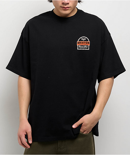 Brixton Drayton Black Classic Wash Heavyweight T-Shirt | Zumiez