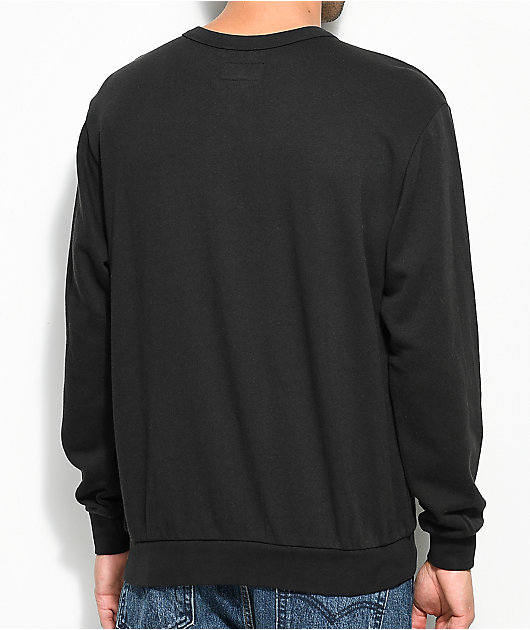 henley crew neck sweatshirt