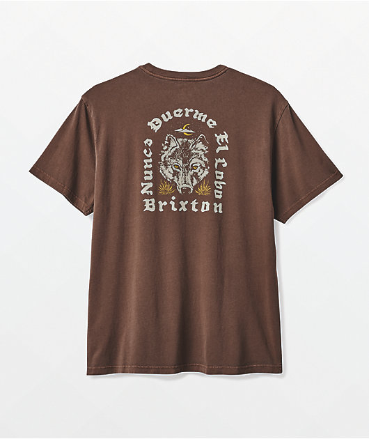 Brixton Gorge Brown Wash T-Shirt